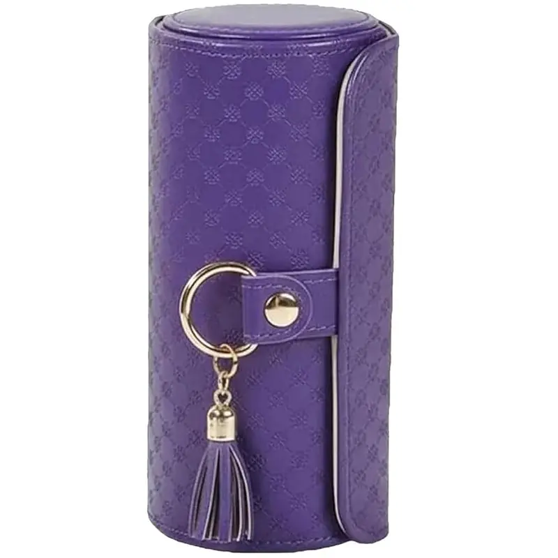 

Elegant Portable Jewelry Organizer With Zipper-Travel Jewelry Case In Layered Design For Women's Storage Box D