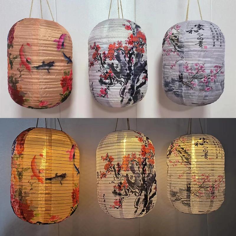 Chinese Style Lantern Outdoor Waterproof Sunscreen Chandelier Oriental Style Lantern Restaurant Party Home Decor Lamp Shade