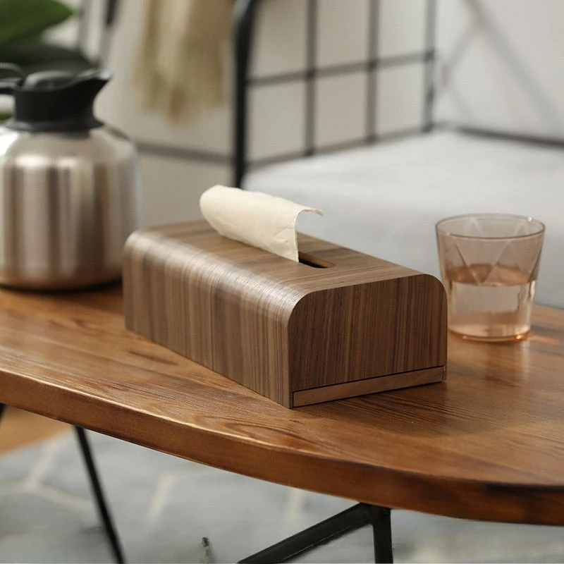 

Walnut wood tissue box living room coffee table Creative napkin box Household storage box Nordic Japanese paper box