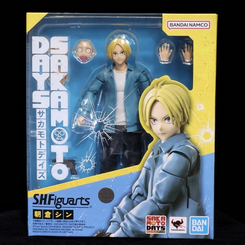 

[In Stock] Genuine Bandai Anime Toy Shf Series Sakamoto Days Shin Asakura 14.5cm Mobile Doll Figure Model Ornament Toy Boy Gift