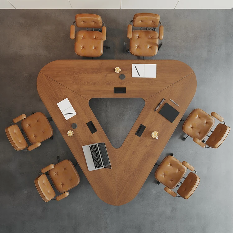 

# Luxury Solid Wood Office Meeting Table Set - Small Conference Room Negotiation/reception, Modern Minimalist Style