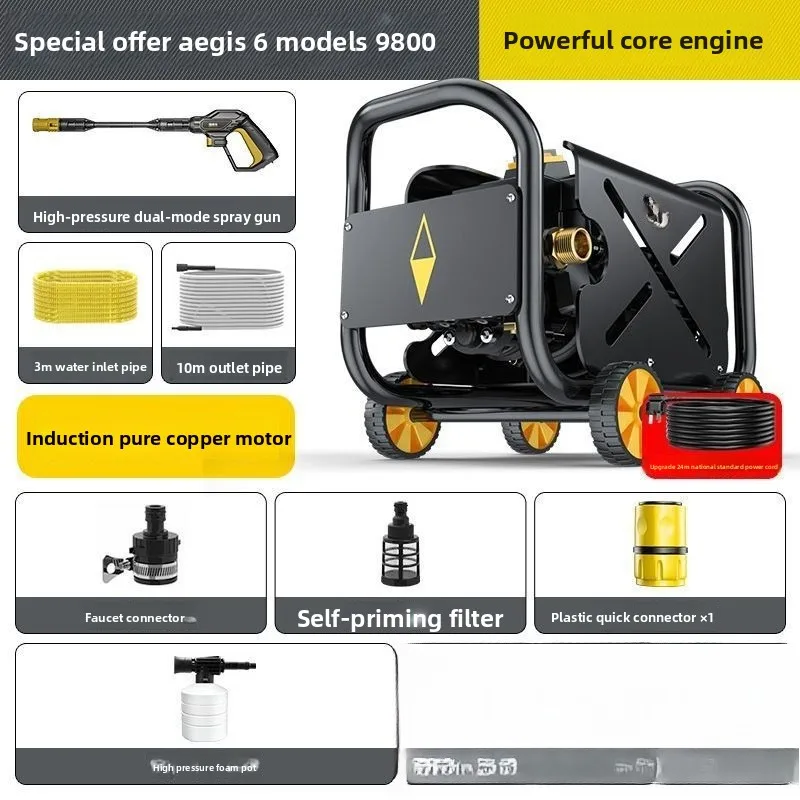 

High Pressure Cleaner Household New 220V High Power Cleaning Garden Super Strong Garden Cleaning
