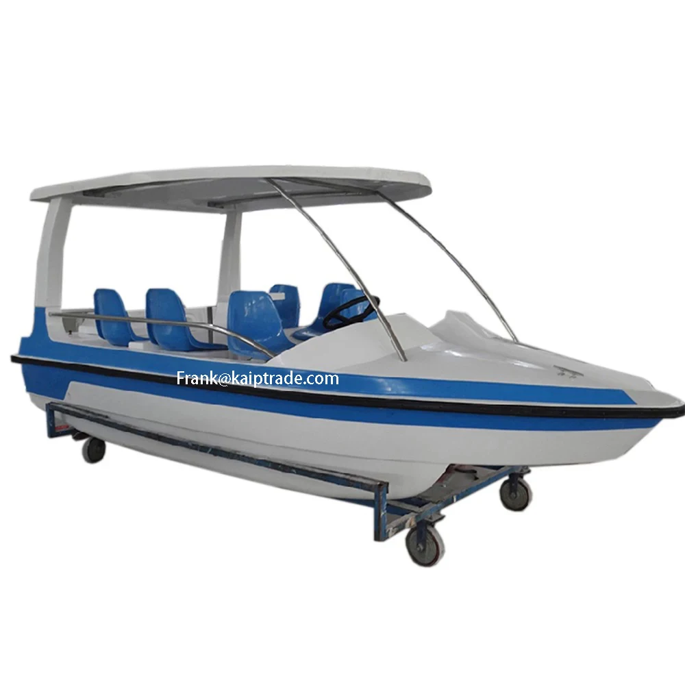 6 person family dinner boat with table cruise ride electric fiberglass boat hull with customized power electric engine motor