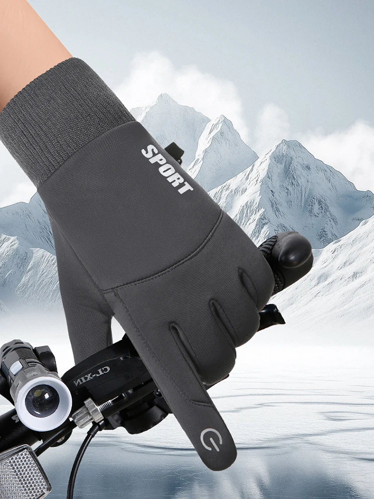 AliExpress NONE Cycling Winter Thermal Gloves Water Repellent Men Women Touchscreen Motorcycle Hiking Anti Slip Outdoor Driving Gloves Commute