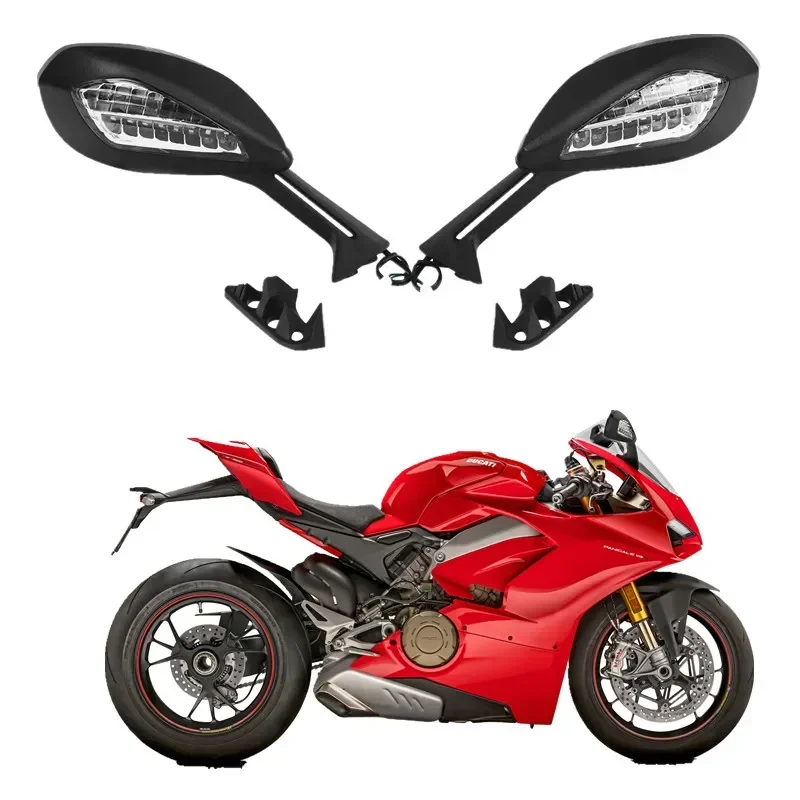 

For Ducati 959 S Panigale 2016 1299 Panigale S 2015-2016 Motorcycle Parts Mirrors W/ Turn Signals Light Kit