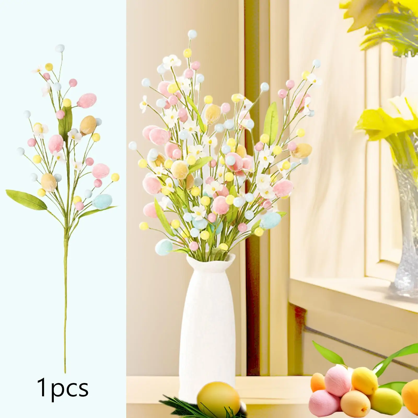 Easter Tree Branches Easter Egg Picks Easter Tree Picks Happy Easter Decoration for Cafe Party Decor Apartment Study Room