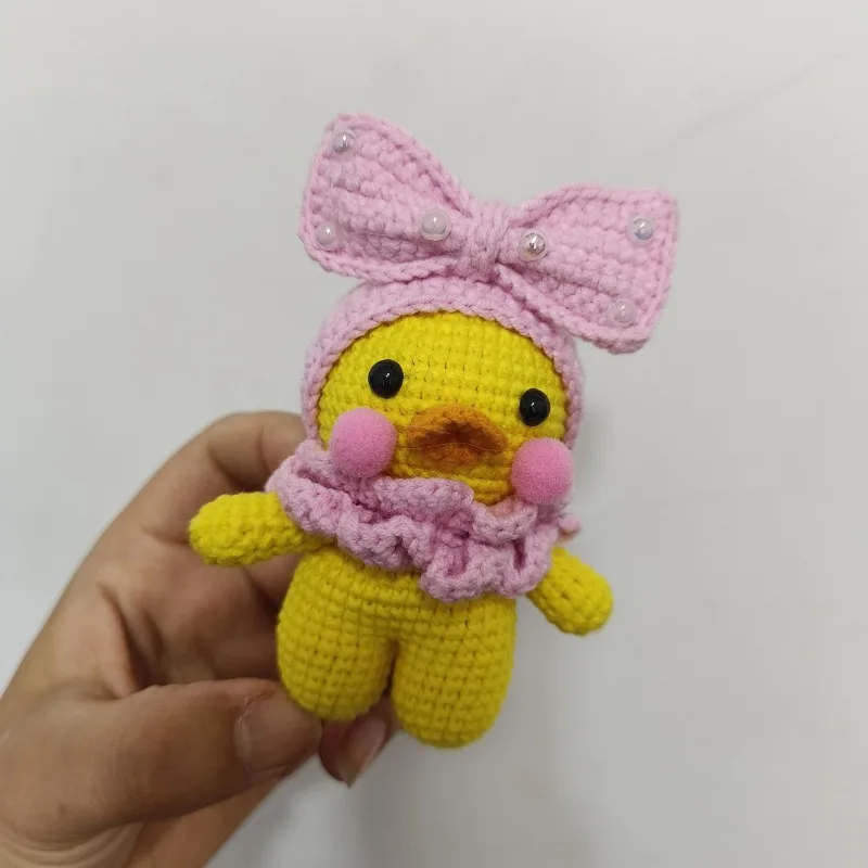

Finished Handmade Crochet Cute Duck Key Chain, Crochet Finished Little Duck Pendant, Knitted Duck Doll Gift for Party Favor