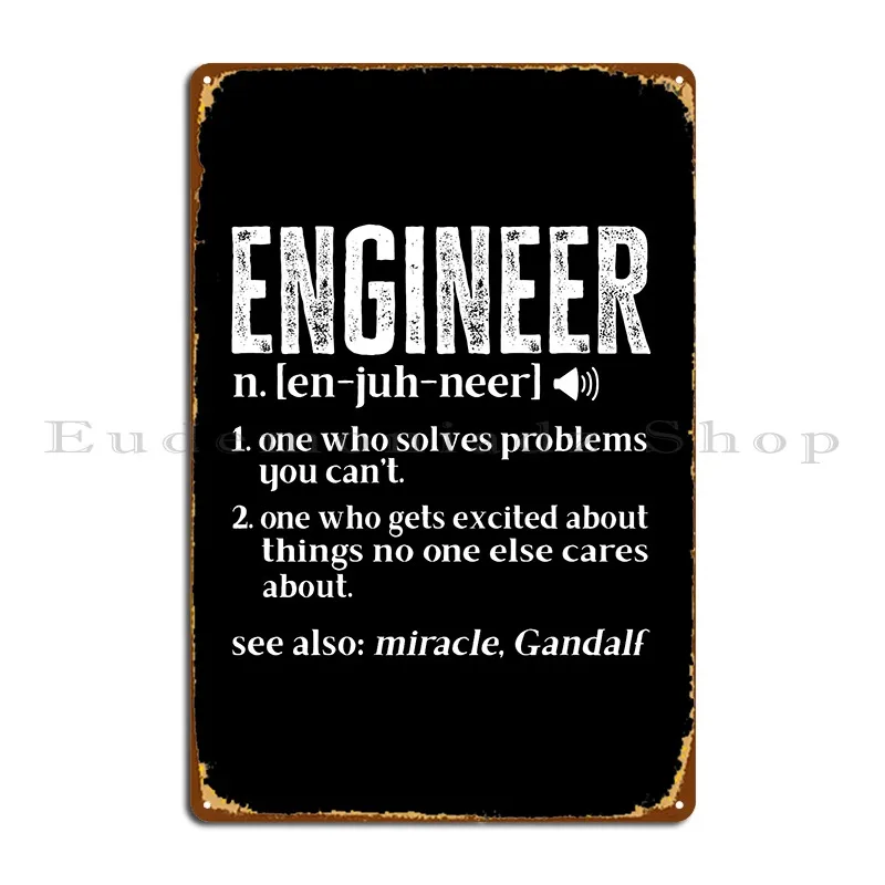 Engineer The Magician Metal Plaque Home Printed Wall Decor Cinema Club Tin Sign Poster