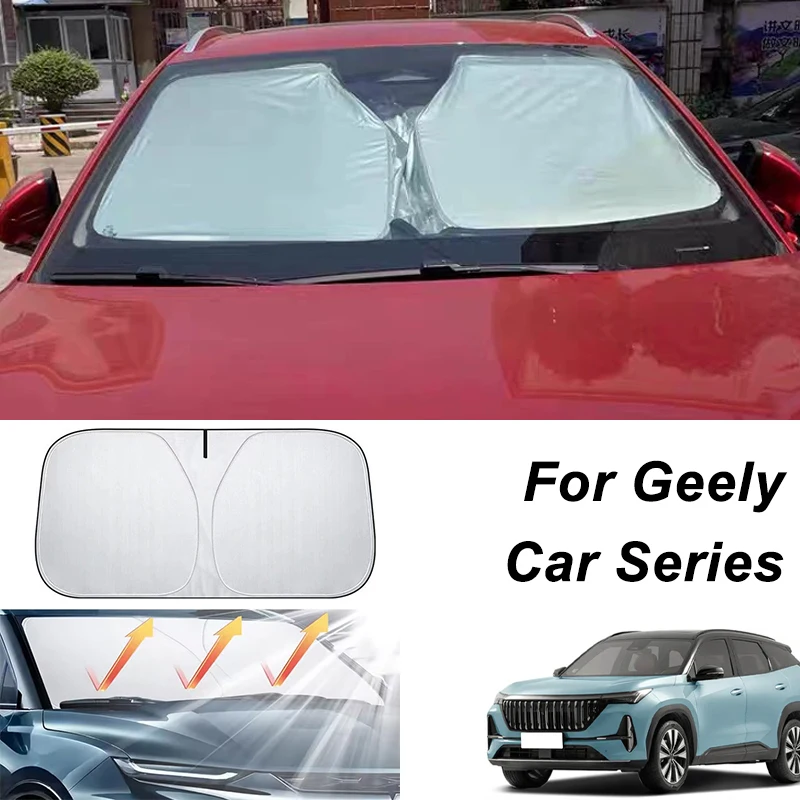 Car Front Windshield Sunshade For Geely Coolray Atlas Emgrand Okavango Tugella Azkarra Boyue UV Protection Sun Shade