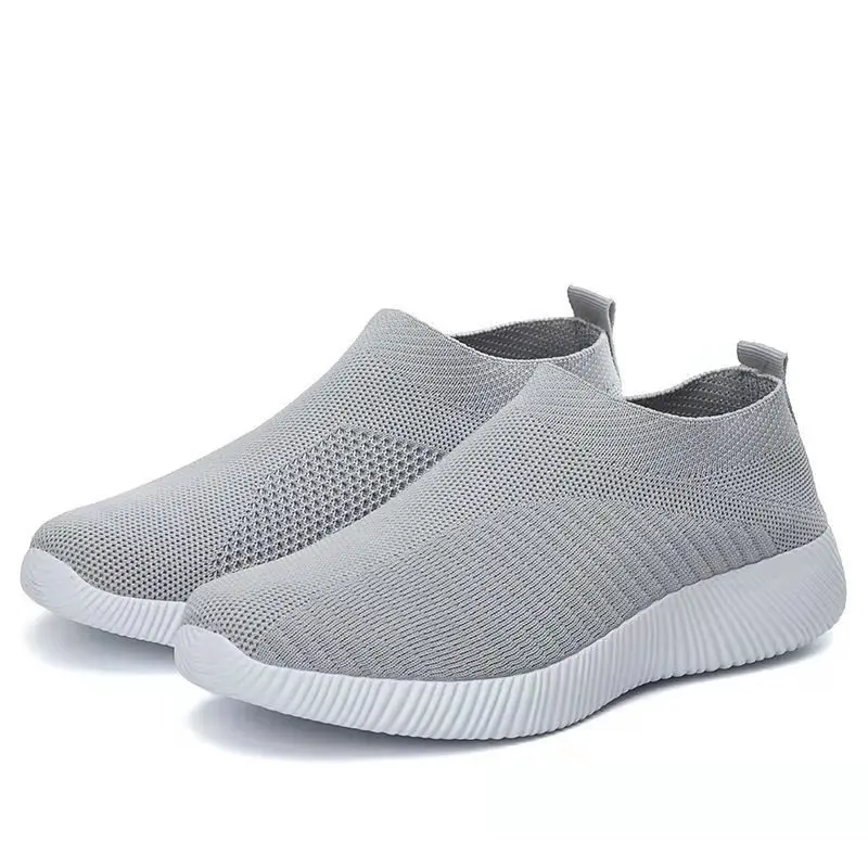 Shoes Women Flats Plus Size Breathable Mesh Platform Sneakers Women Slip on Soft Ladies Casual Shoes Woman Knit Sock Flats