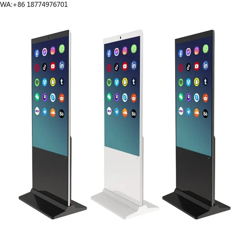 

Floorstanding Indoor LCD Digital Signage Player Kiosk for Mall Welcome Display by CMS Software Vertical Advertising Billboards