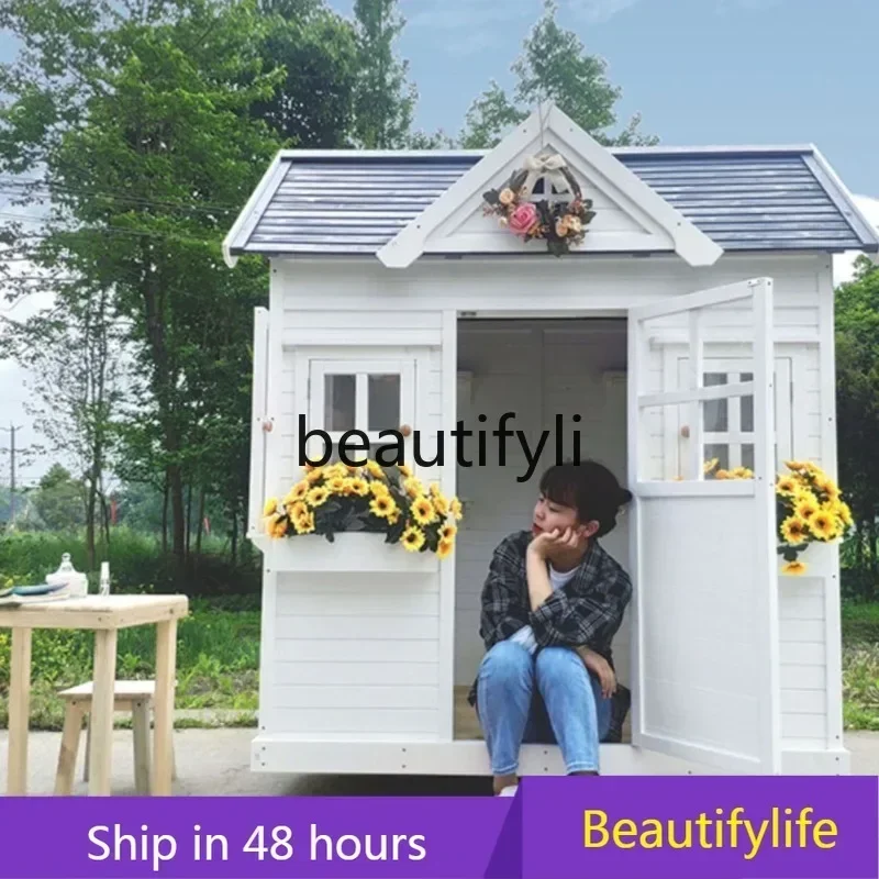 New arrive Solid wood gazebo courtyard garden homestay courtyard gazebo preservative wood chalet villa courtyard