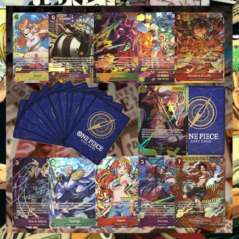 

One Piece Anime Proxy Cards Nami Luffy Maria Porche Yamato Straw Hat Crew Land of Wano English Version OPCG Game Collection