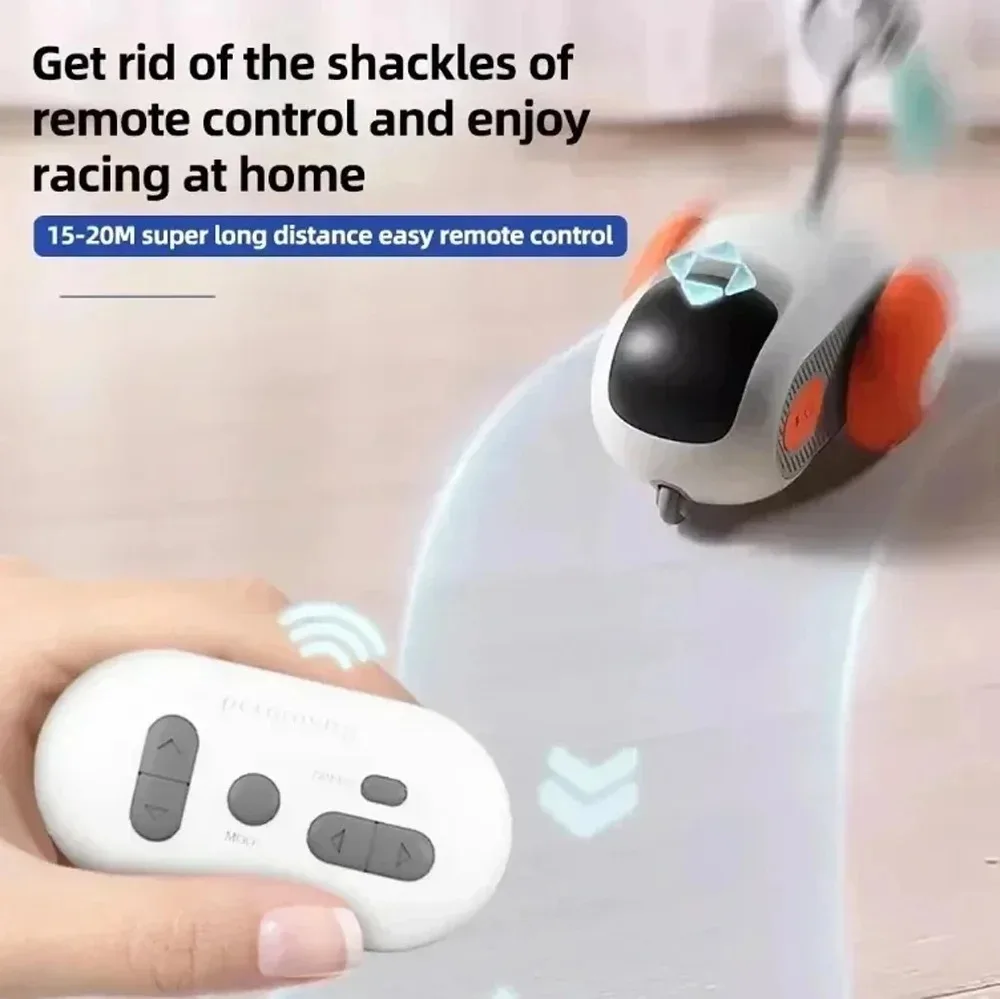Smart Cat Toy Car Interactive Cat Toy Ball Automatic Rolling Remote Control Toy Car Indoor Cat Accessories Pet Kitten Supplies