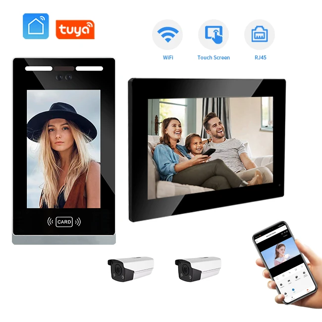 

Security Room to Room Intercom Video Door Phone Door Entry System for Multi Apartment Building App Remotely Unlock Doorbell