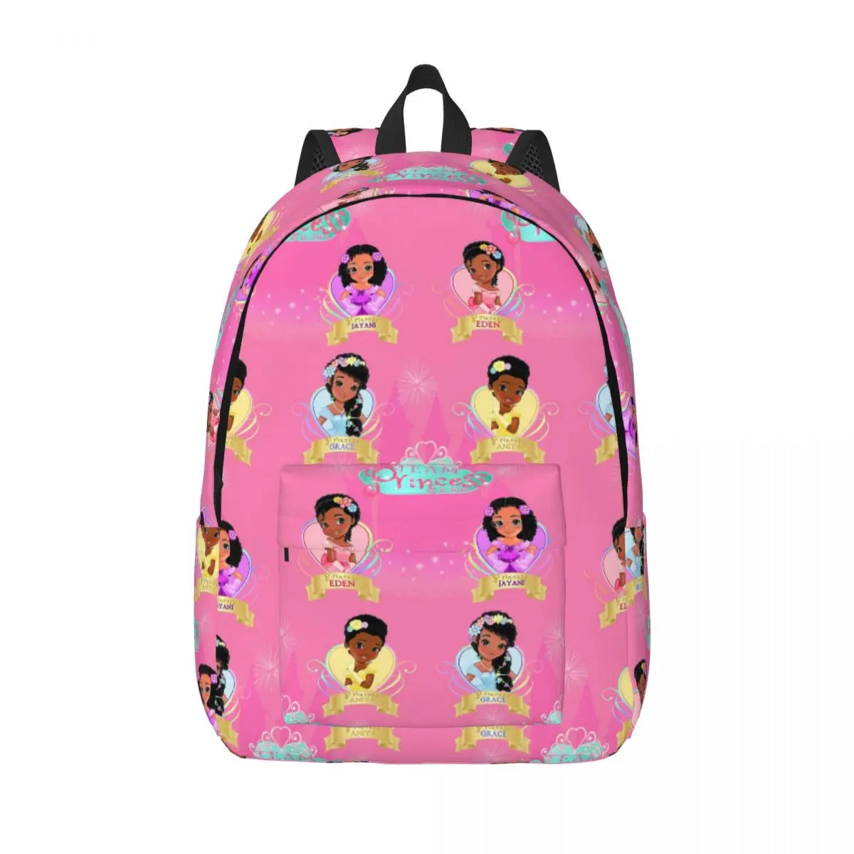 

Cartoon Black African Girl Backpack for Boy Girl Kids Student School Bookbag Team Princess Daypack Kindergarten Primary Bag