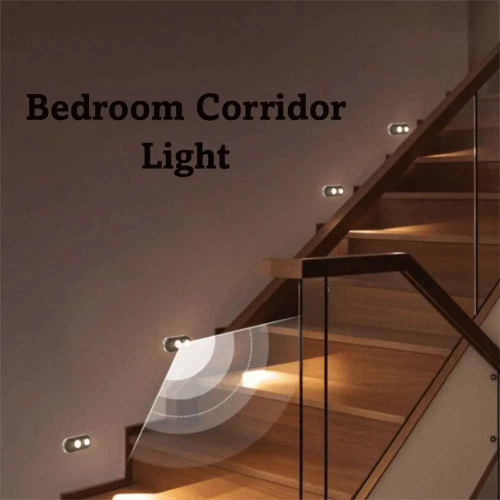 Type-c Motion Sensor Night Light Auto Brightness Energy-Saving Rechargeable Night Light Wireless Magnetic Attraction