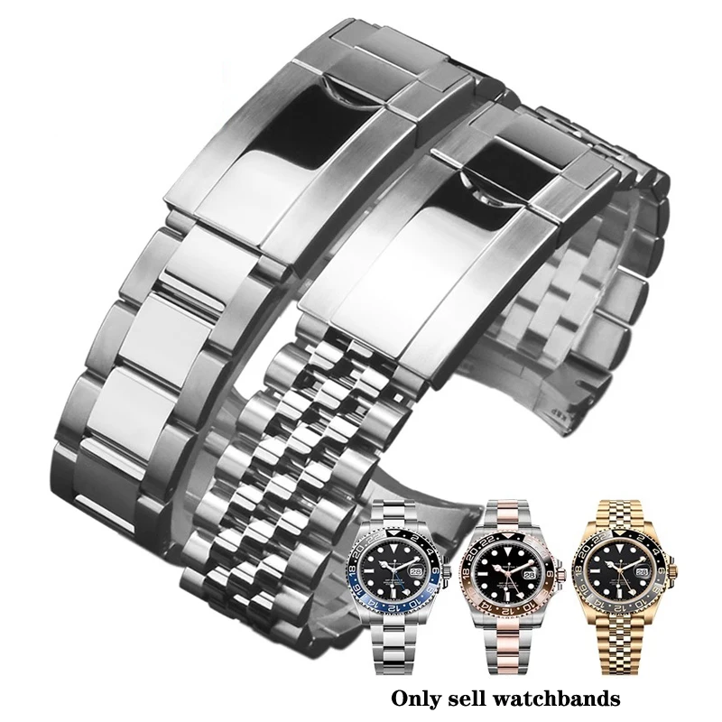 

904L Юбилейный ремешок для часов Rolex Sub GMT Yacht Daytona 20 мм 21 мм Мужской ремешок Роскошная цепочка для часов Модные детали Сменные аксессуары