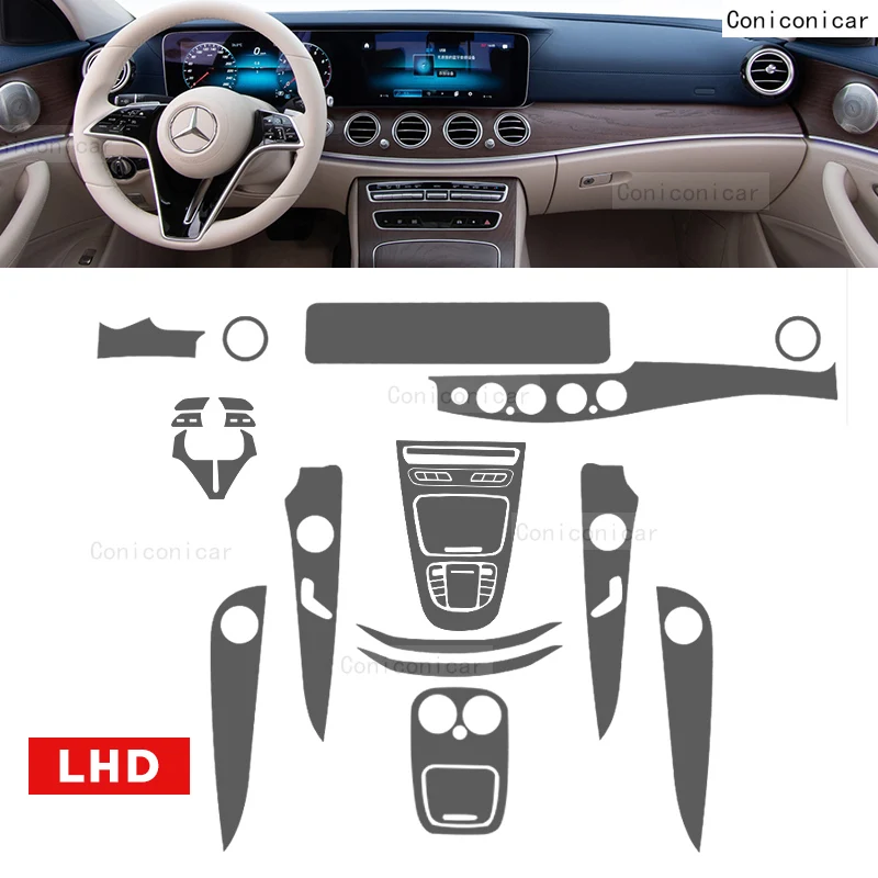 For Merceds Benz E CLASS W213 2021-2023 Gearbox Panel Navigation Automotive Interior Screen Protective Film TPU Anti-Scratch