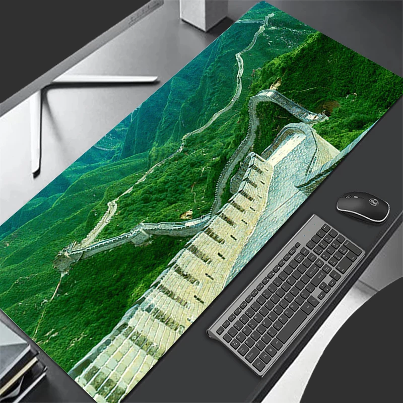 Mauspad Great Wall, China, großes Mauspad, HD-PC-Mauspads, Büro-Laptop-Teppich, weiches, rutschfestes Desktop-Mauspad, 90 x 40 Mauspads