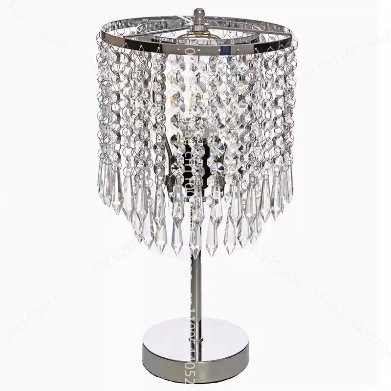 

Bedside crystal table lamp dimmable, simple and warm wedding decoration small table lamp