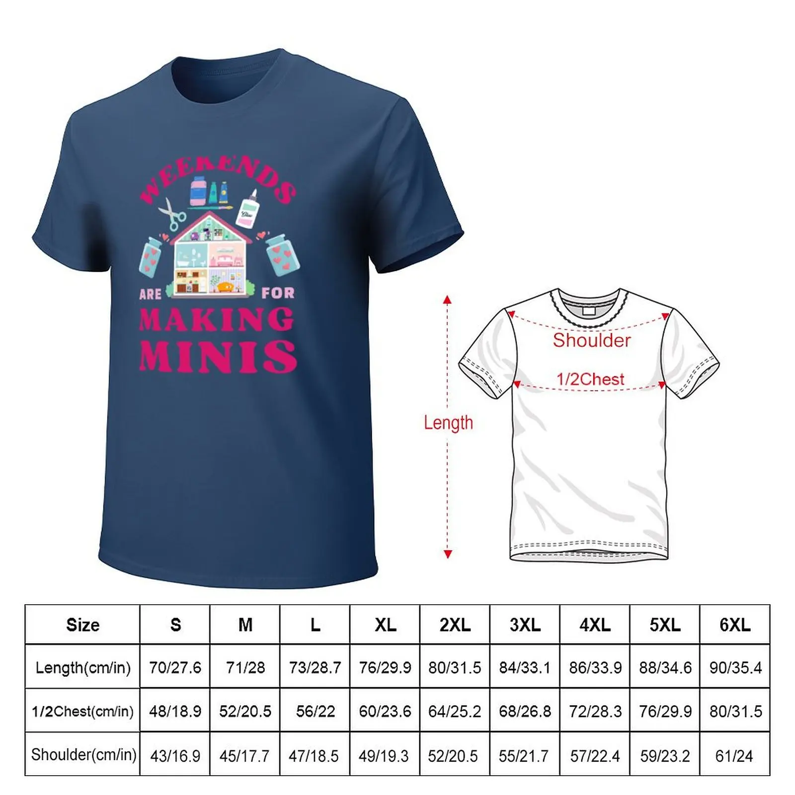 Weekends are for Making Minis - Cute Miniaturist T-Shirt oversized summer clothes men workout shirt