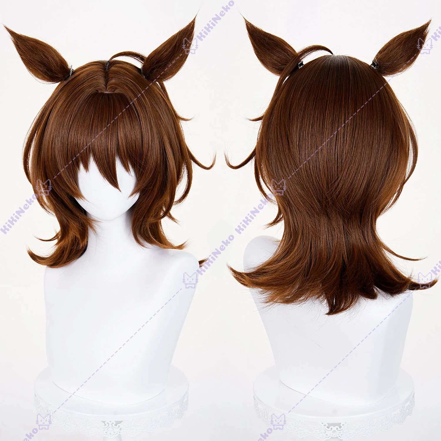 Game Pretty Derby Agnes Tachyon Cosplay Wig Ear Tail Umamusume Agunesu Takion Superluminal Princess For Hallowmas Party Adult image 5