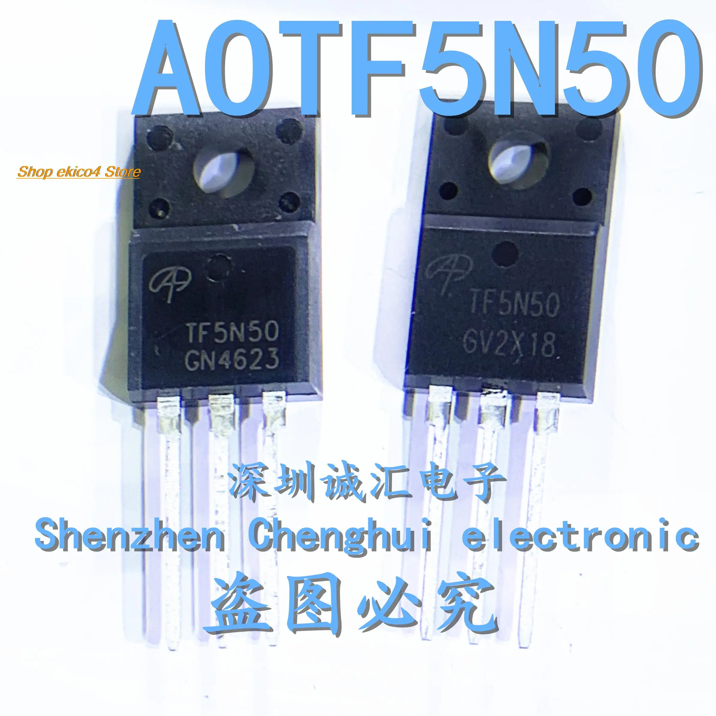 5pieces Original stock  AOTF5N50 TF5N50 5A500V TO220F  MOS