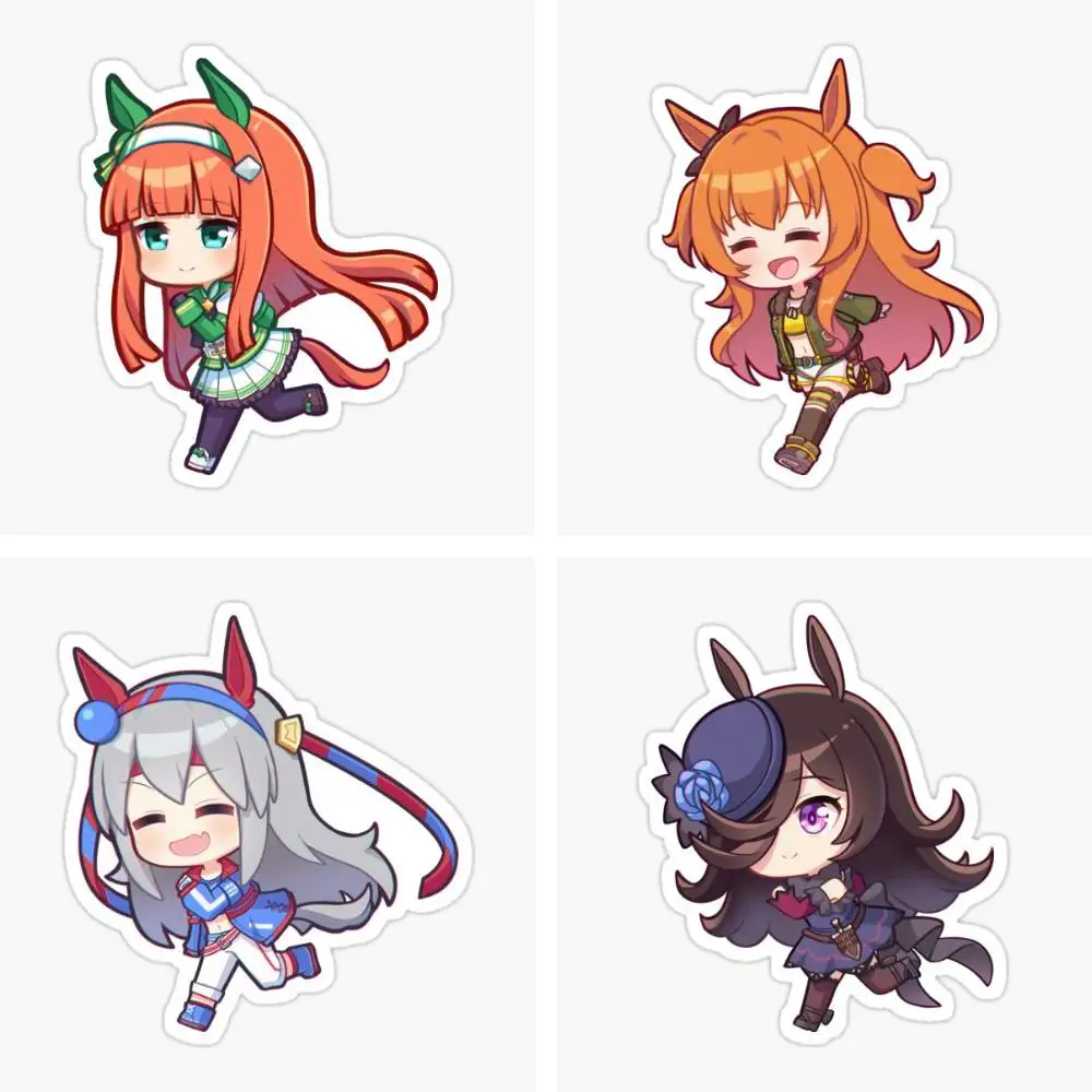 Umamusume Characters Chibi Kawaii Sticker Car Window Bumpers Die-cut Vinyl Stickers Decorative Accessories