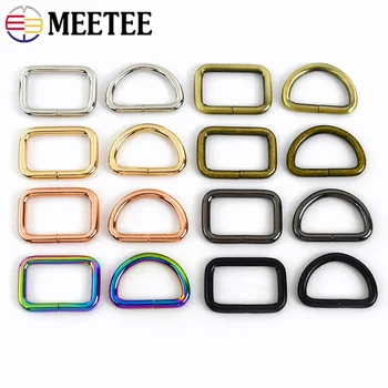 10Pcs Metal Bag Buckle 16-50mm D Ring Buckles for Strap Webbing Belt Hooks Dog Leash Connector Clasp DIY Hardware Accessories