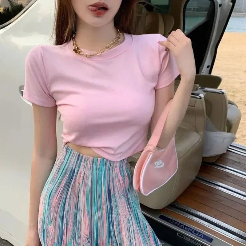 

Pant Sets Women Paint Printed Elastic Waist Mopping Loose Long Trousers Slim Sexy Females Cropped T-shirt O-neck Stylish S-3XL