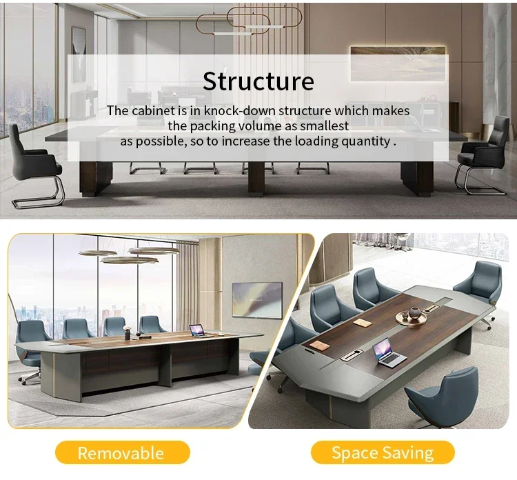 Modular Board Room 8 10 12 20 Person Office Furniture Conference Meeting Table Desk And Chairs Set