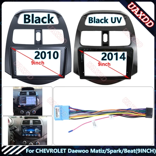Arnés estéreo de Radio Android, marco de cable de tablero de navegación canbus para CHEVROLET 2010-2014 Daewoo Matiz Spark Baic Beat de 9 pulgadas