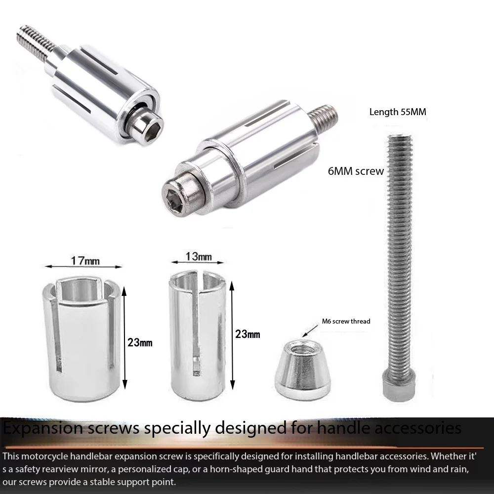 Universal Motorcycle Handlebar Expansion Bolt For Mirror Guard Handguard 12-19mm Durable Steel Construction Anti Rust Coating