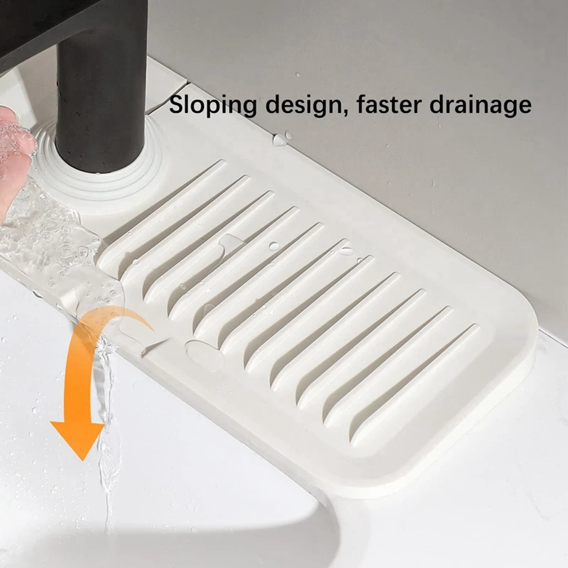 Tappetino per rubinetto lavello in silicone caldo Lavello da cucina Paraspruzzi Maniglia per rubinetto Vassoio raccogligocce per bancone bagno cucina