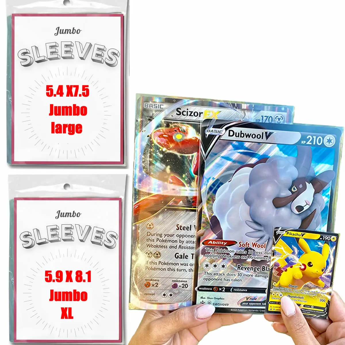 Jumbo Cards Sleeves L Xl Large Size Transparent Card Holder Protector For Tcg Mtg Game Sport Cards Oversized Trading Card Photo