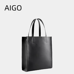 AIGO Simple Shoulder Bag Men Women Large-capacity Handbag Men Tote Bag Business Casual Sling Laptop Bag Shoulder Bags Bolsos