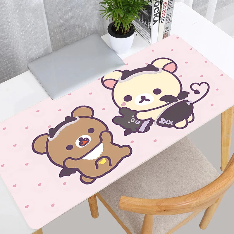 

Аниме коврик для мыши HD печать компьютерный геймер нескользящий милый коврик для мыши ноутбук Korilakkuma Rilakkuma коврик для клавиатуры ПК Kawaii настольный коврик