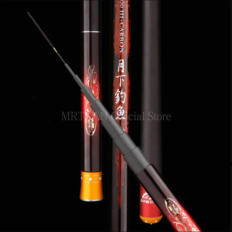 3.6M-7.2M Carbon Fiber Ultralight Fishing Rod Portable Travel Feeder Stream Pole Freshwater Carp Tack