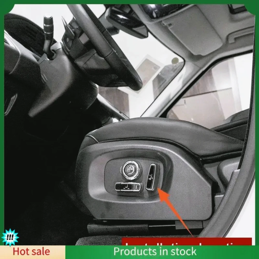 ¡Nuevo! Piezas decorativas para la cubierta del botón de ajuste lateral del asiento del coche para Land Rover Discovery 5 Range Rover Sport Evo