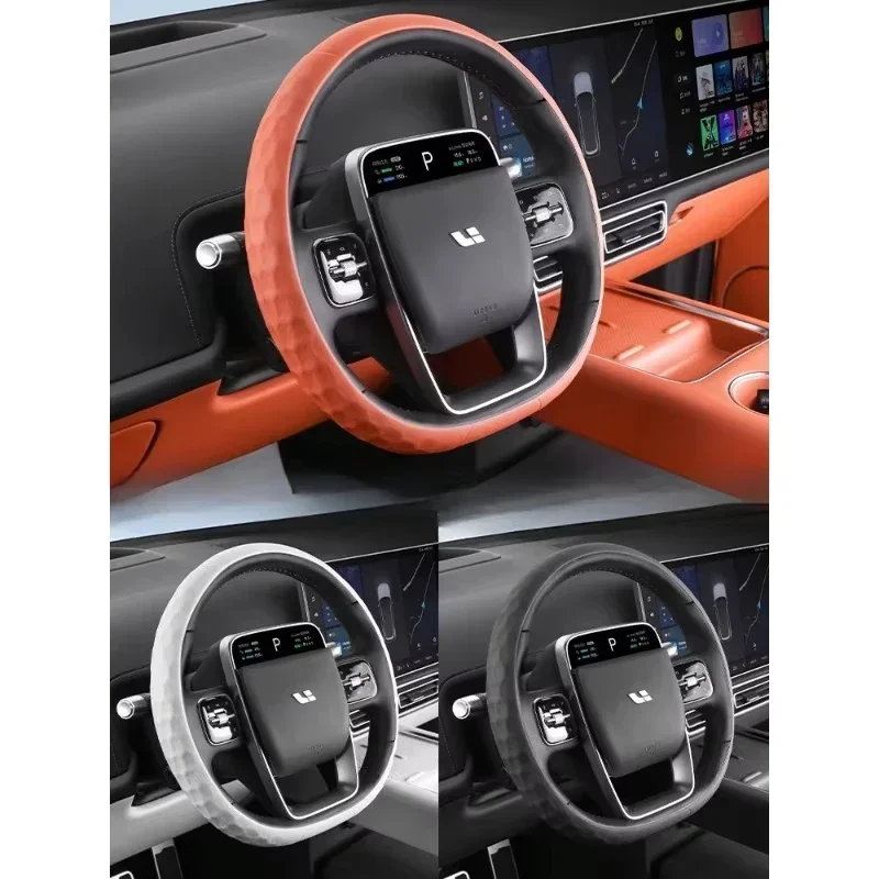 For LI LEADING IDEAL L7/L8/L9 Silicone Car Steering Wheel Cover Ultra-thin Modification Special Handle Car Interior Decoration