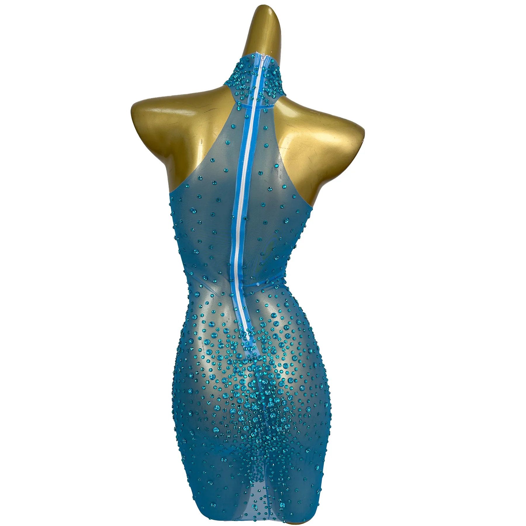 

Sparkly Crystals Elegant Party Mini Dress Celebrity Evening Party Prom Dress Stage Outfit Luxury Night Birthday Dress Jianbian