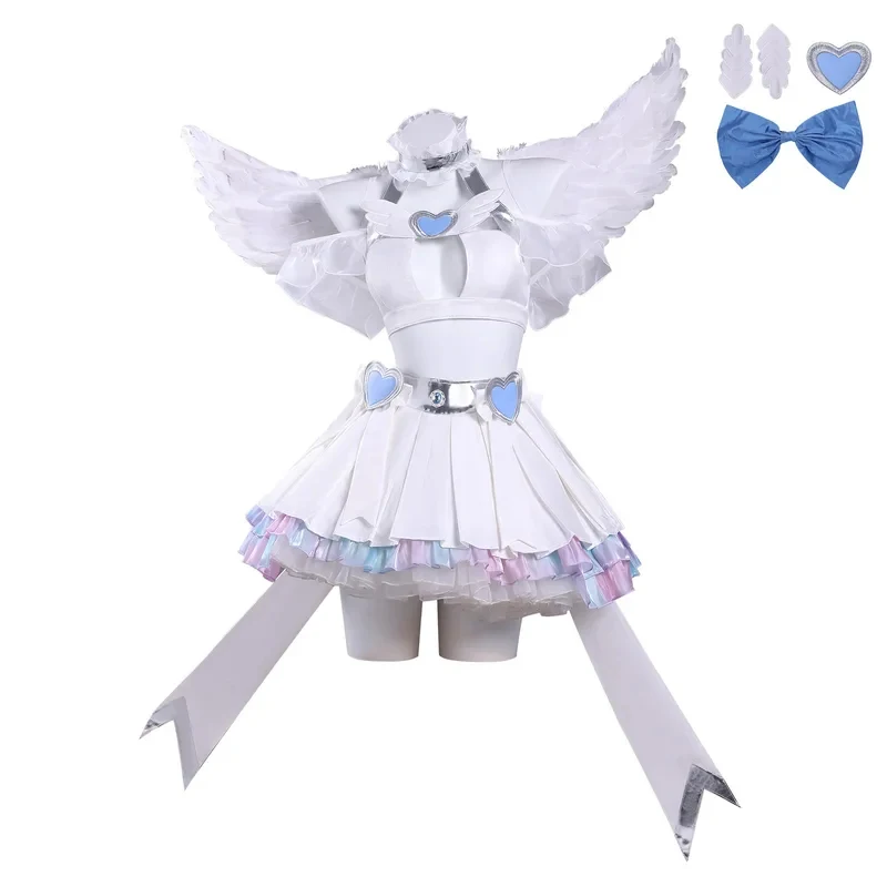 

v;3,f\6,k;Anime New Stocking with Garterbelt Panty Cosplay Costume Wig Skirt Wings Hair Accessories Earrings Unir;6,b\7,j/