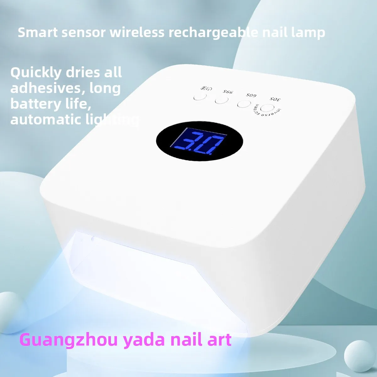 S50 Lampada per unghie ricaricabile portatile Luce per fototerapia Alimentatore per stoccaggio wireless Asciugacapelli lamparas de uñas