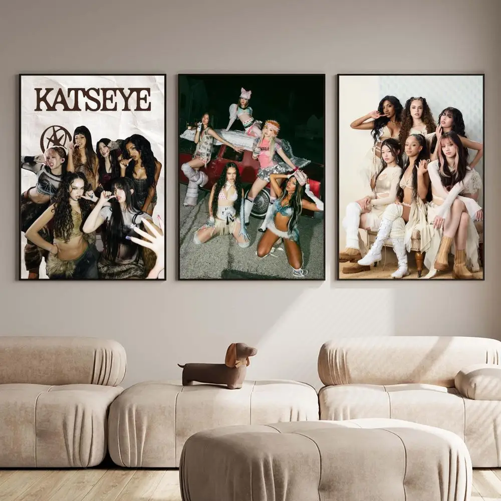 K-POP K-KATSEYE Poster PP Wall Decor Posters Celebrity Art Prints Aesthetic Wall Art Bedroom Office Home Gift - view 4