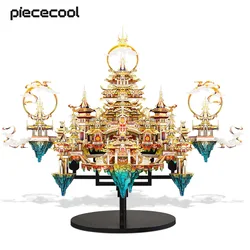 Piececool 3D Metal Puzzle Lingxiao Palace Assembly Model Kits for Adult Jigsaw DIY Set for Brain Teaser Home Decoration