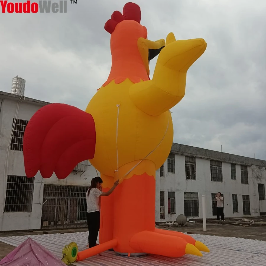 6mh Inflatable Rooster Model For Advertising