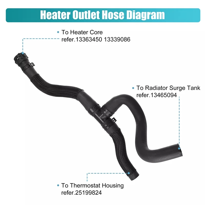 95039027 95971217 95971218 Car HVAC Outlet Heater Hose For Chevrolet Cruze 2011-2015