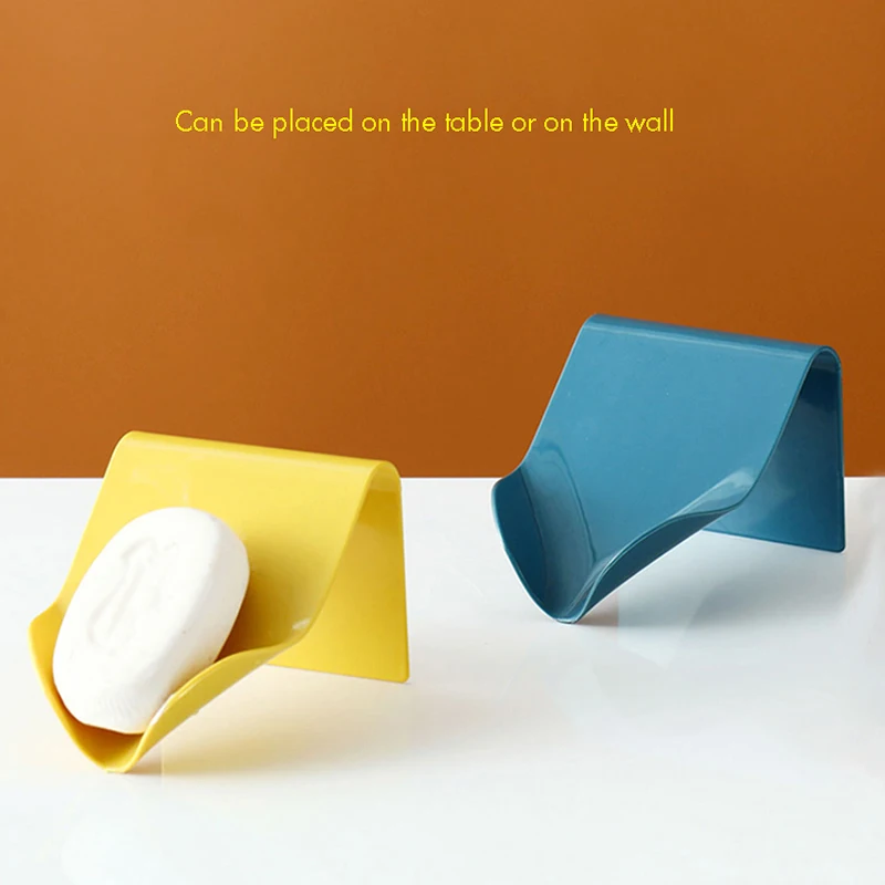 Wall Mounted Soap Dish Drain Soap Holder for Bathroom Self Adhesive Soap Dish Plastic Soap Container Bathroom Accessories - Image 3