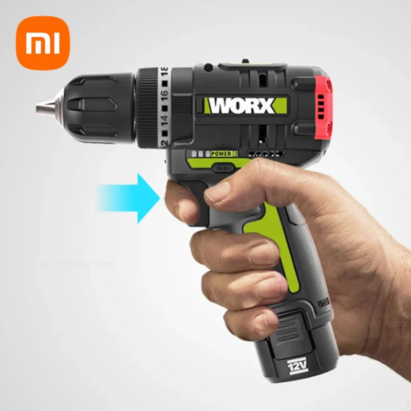 

Электрическая дрель Xiaomi WORX WU131, ударные дрели, беспроводные многофункциональные электрические отвертки, бесщеточный двигатель, литиевая батарея